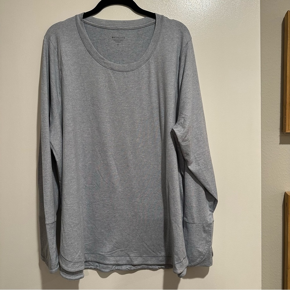 Athleta Uptempo Top Longsleeve Plus 2X Blue